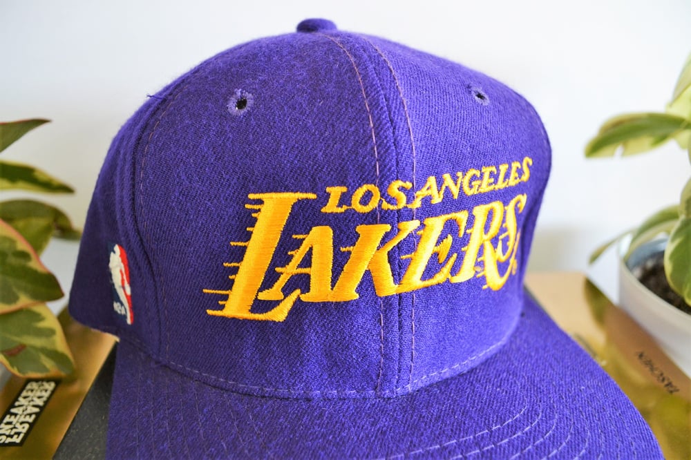Vintage 1990's Los Angeles Lakers Sports Specialties Motion Script